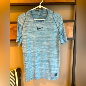 Men’s adult small dri-fit blue tee